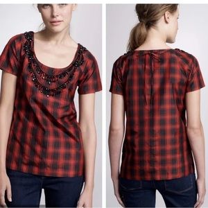 J.Crew Embellished Holiday Top